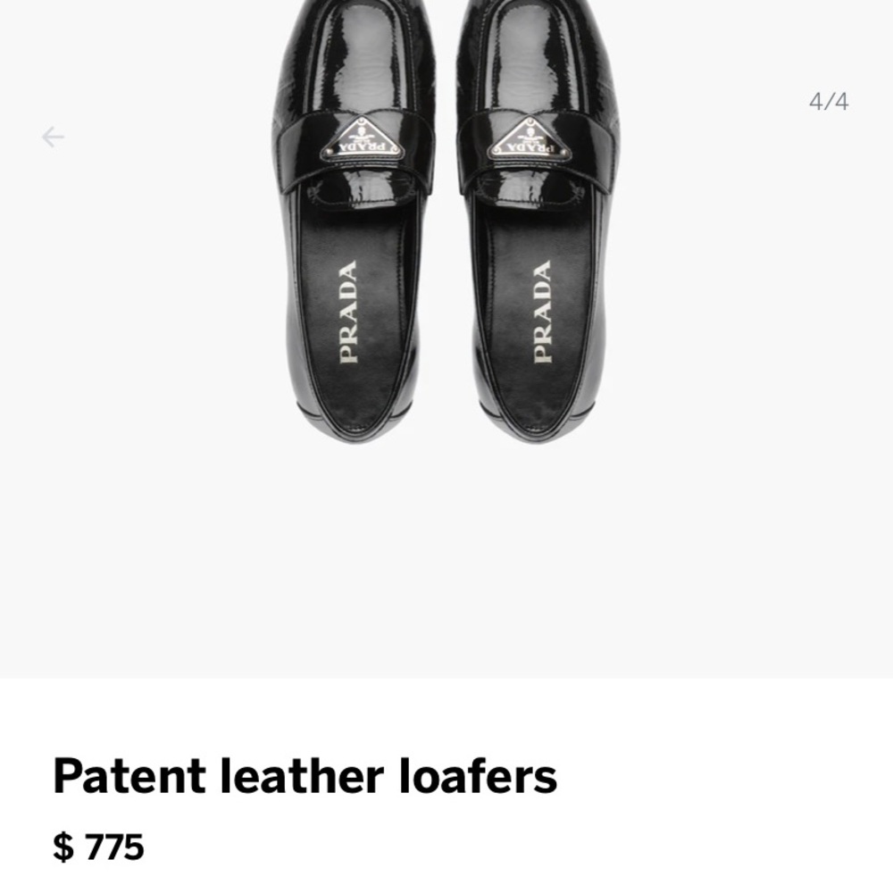 Prada loafers ( patent leather)